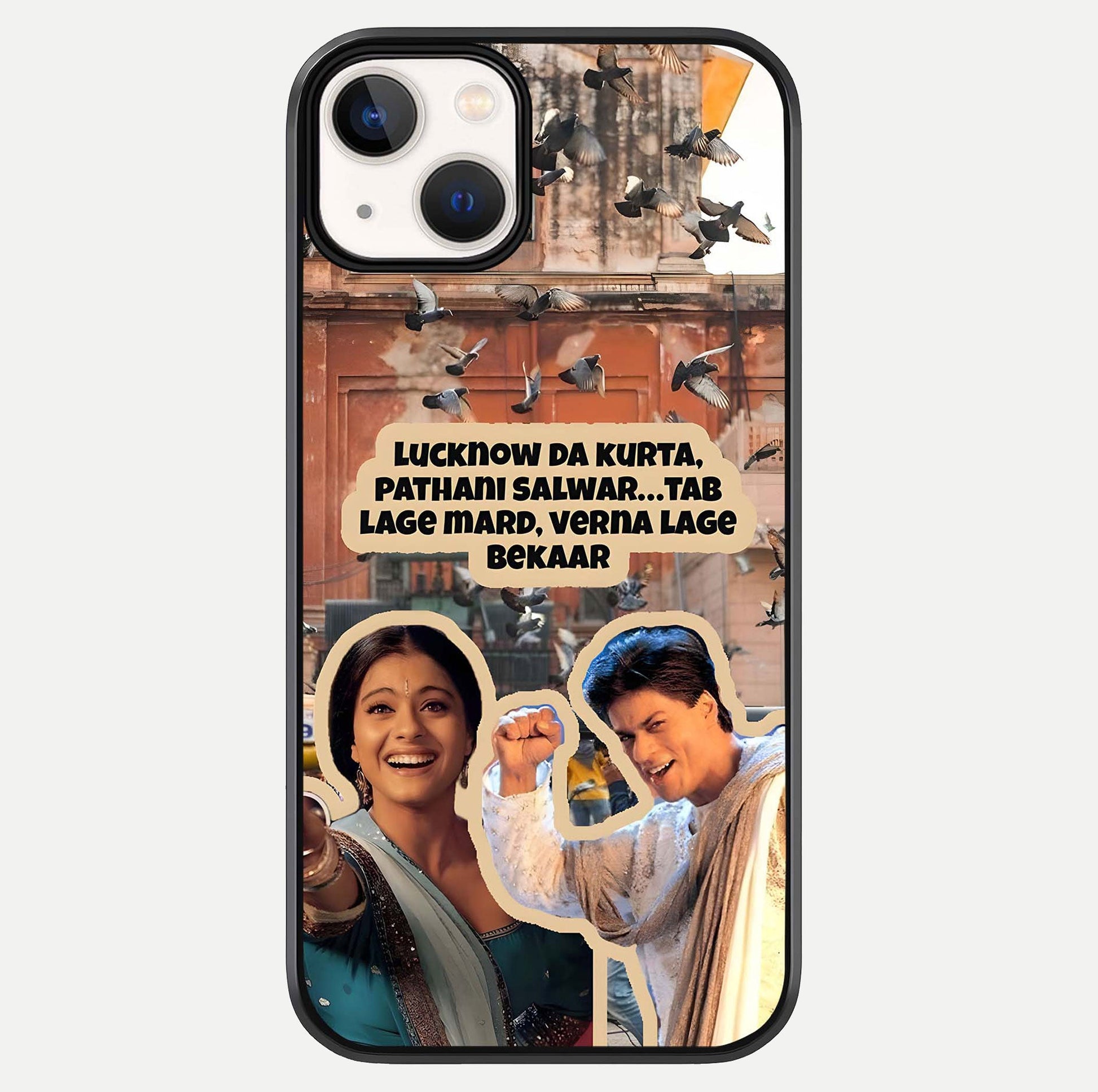 Desi Retro Vibes Glass Case For iPhone 13 Mini by Custom World