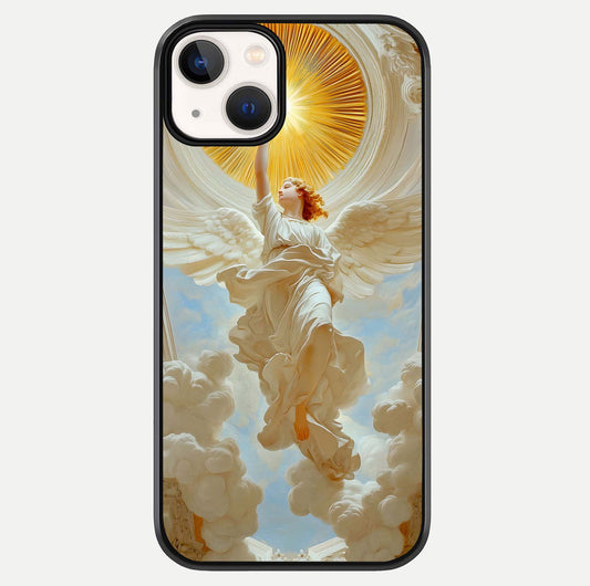 Divine Light Angel Glass Case For iPhone 13 Mini by Custom World