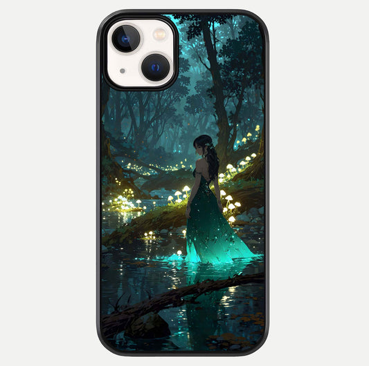 Enchanted Forest Glow Glass Case For iPhone 13 Mini by Custom World