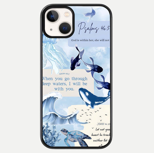 Faithful Ocean Promise Glass Case For iPhone 13 Mini by Custom World