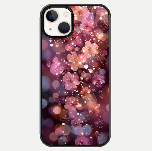 Glowing Petal Bliss Glass Case For iPhone 13 Mini by Custom World