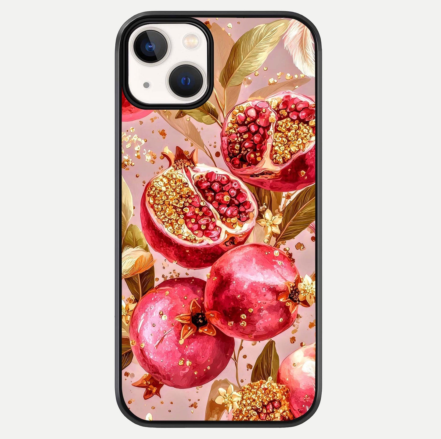 Golden Bloom Glow Glass Case For iPhone 13 Mini by Custom World