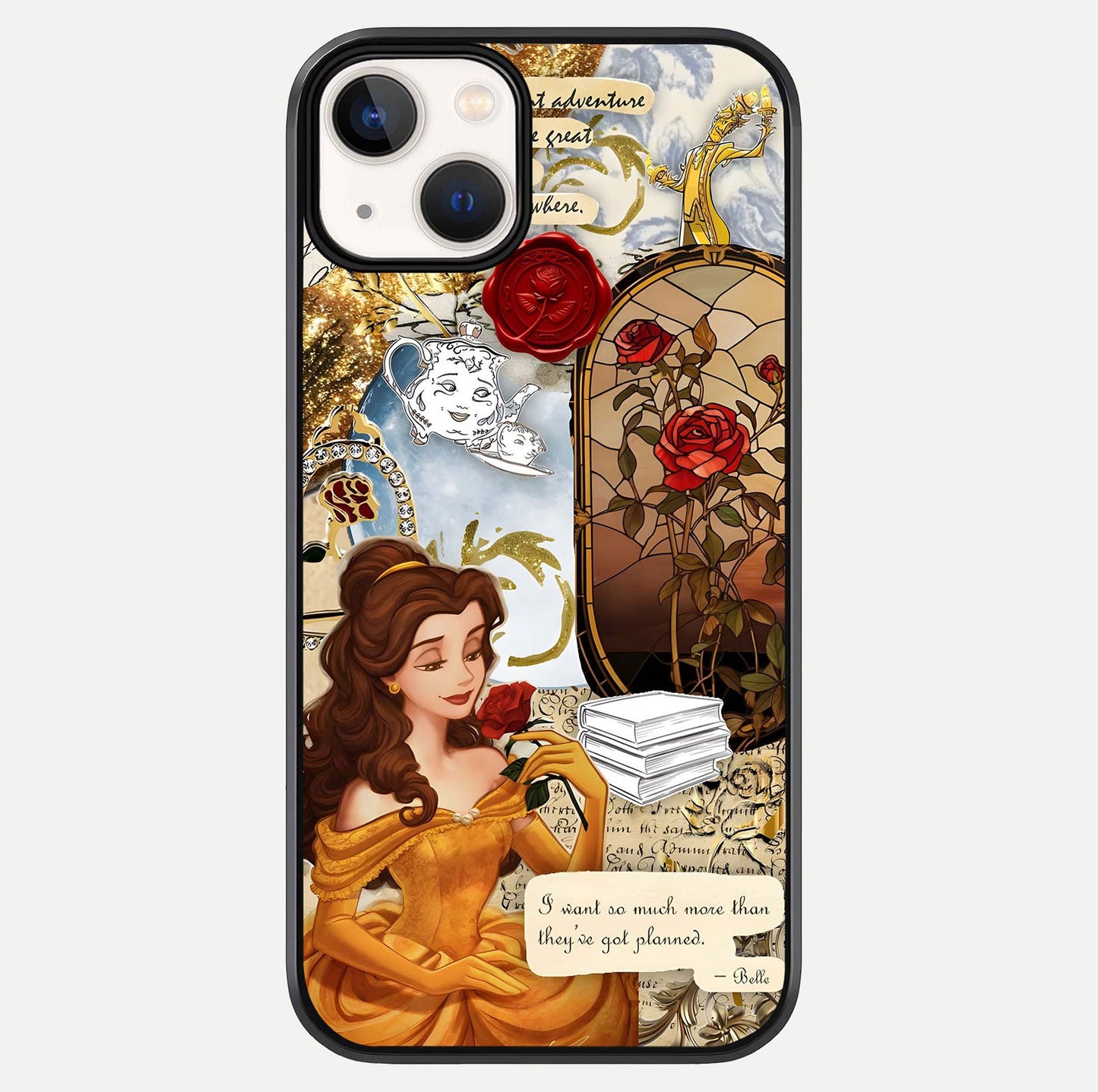 Golden Dream Belle Glass Case For iPhone 13 Mini by Custom World