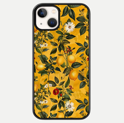 Golden Lemon Field Glass Case For iPhone 13 Mini by Custom World