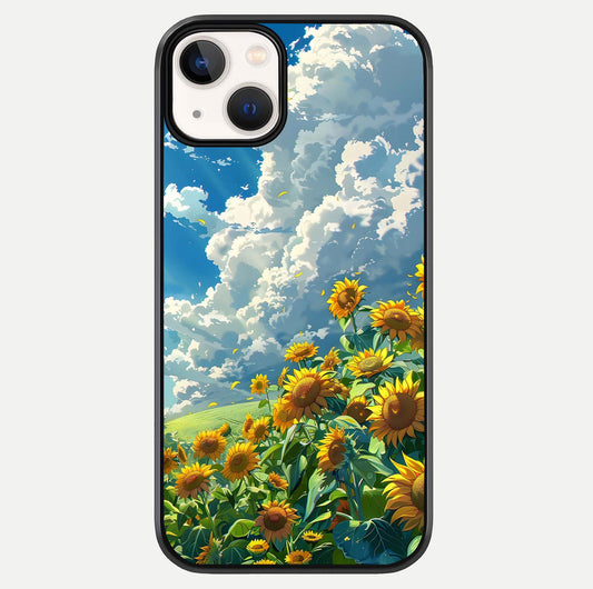 Golden Sun Glory Glass Case For iPhone 13 Mini by Custom World