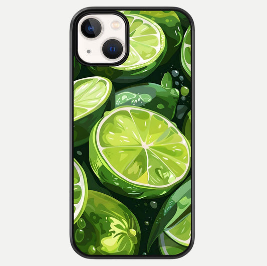 Green Lemon Glass Case For iPhone 13 Mini by Custom World