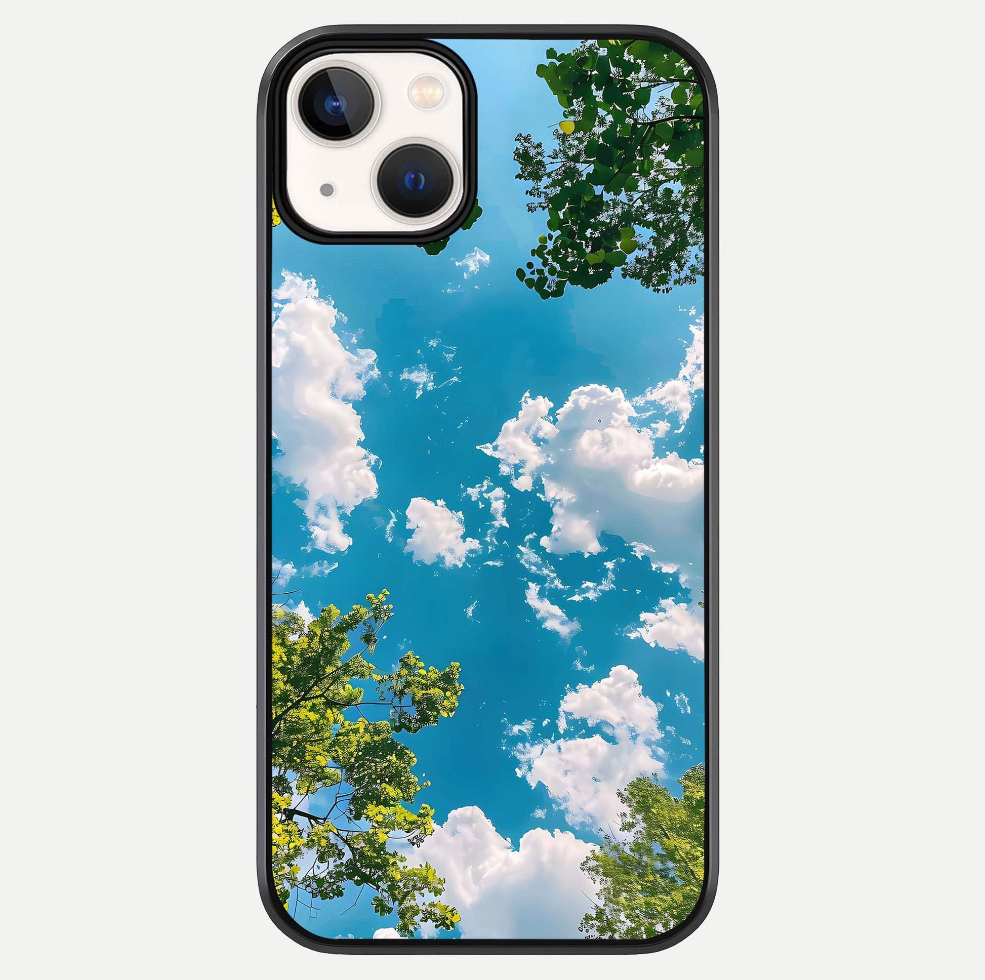Greenery Sky Glass Case For iPhone 13 Mini by Custom World