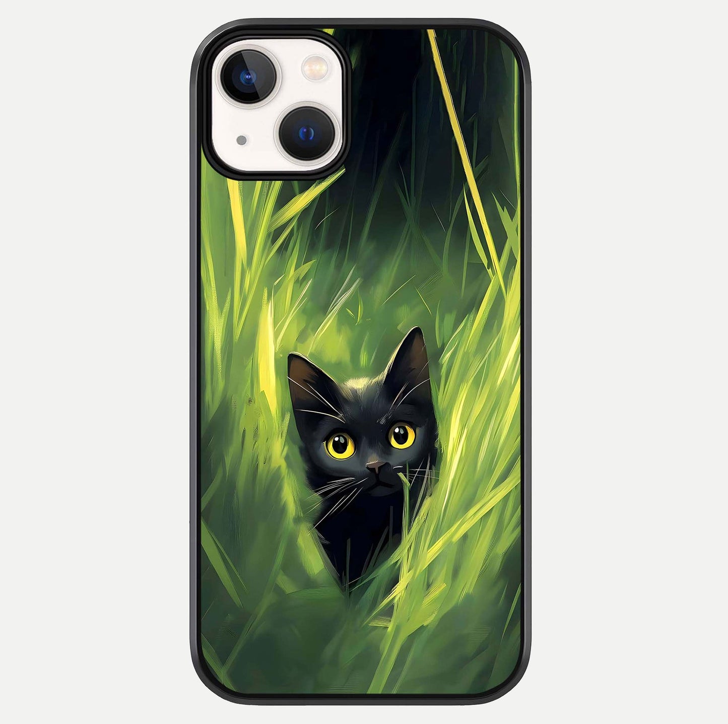 Hidden Cat Whisper Glass Case For iPhone 13 Mini by Custom World