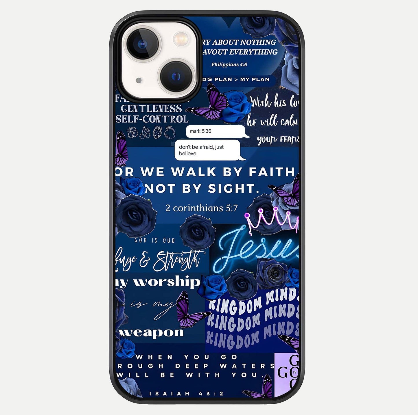 Kingdom Faith Glow Glass Case For iPhone 13 Mini by Custom World