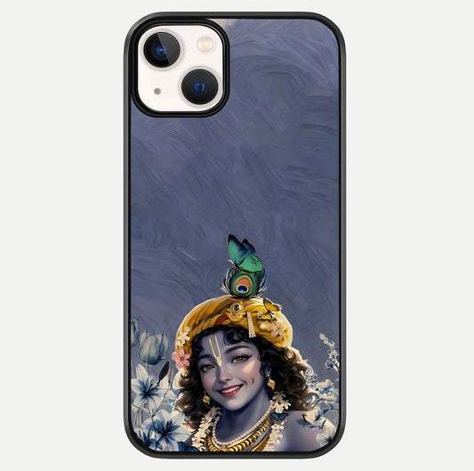 Lord Krishna Glass Case For iPhone 13 Mini by Custom World