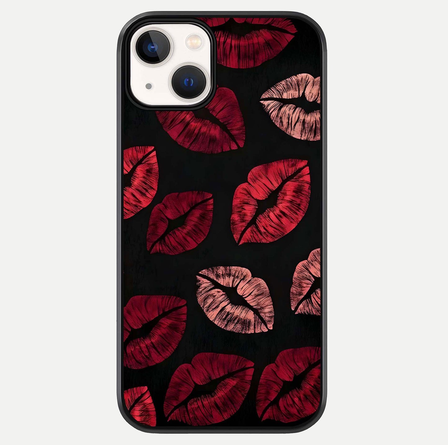 Midnight Kiss Love Glass Case For iPhone 13 Mini by Custom World