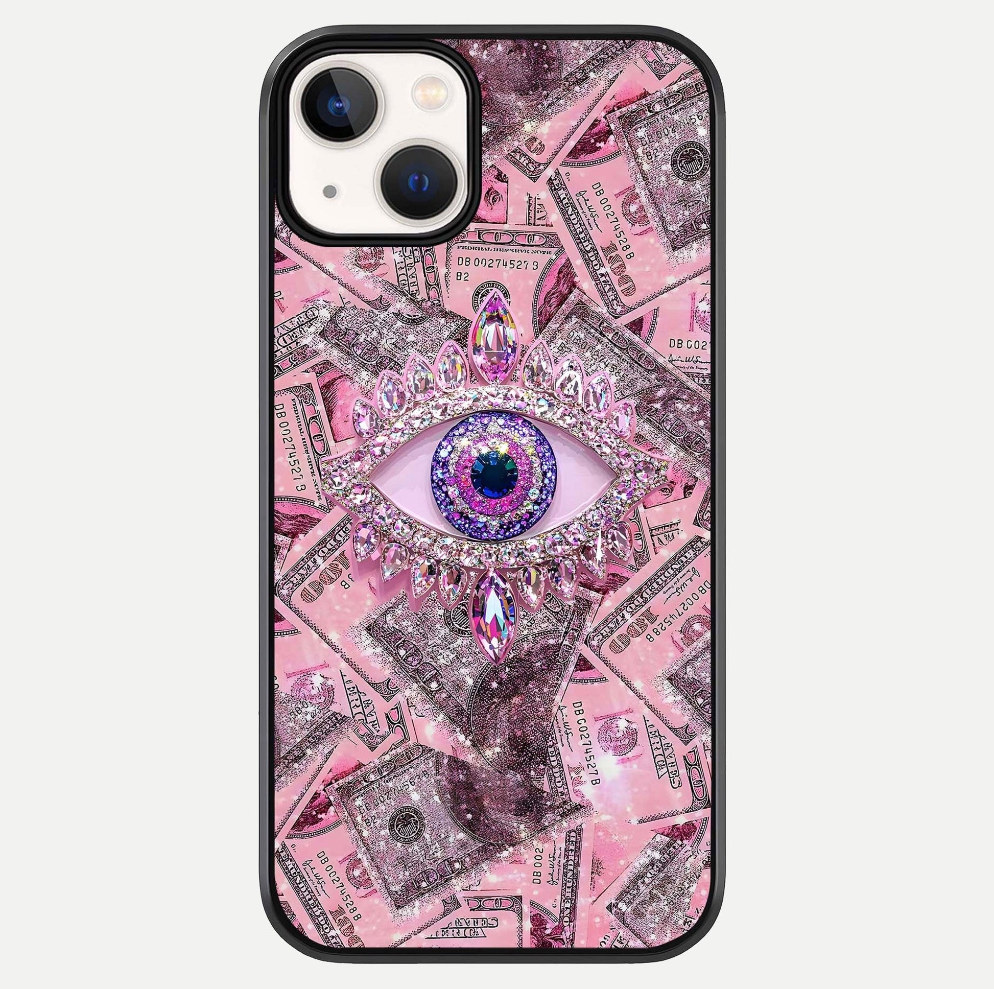Money Eye Luxe Glass Case For iPhone 13 Mini by Custom World