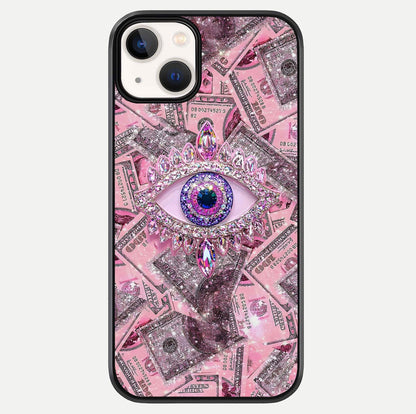 Money Eye Luxe Glass Case For iPhone 13 Mini by Custom World