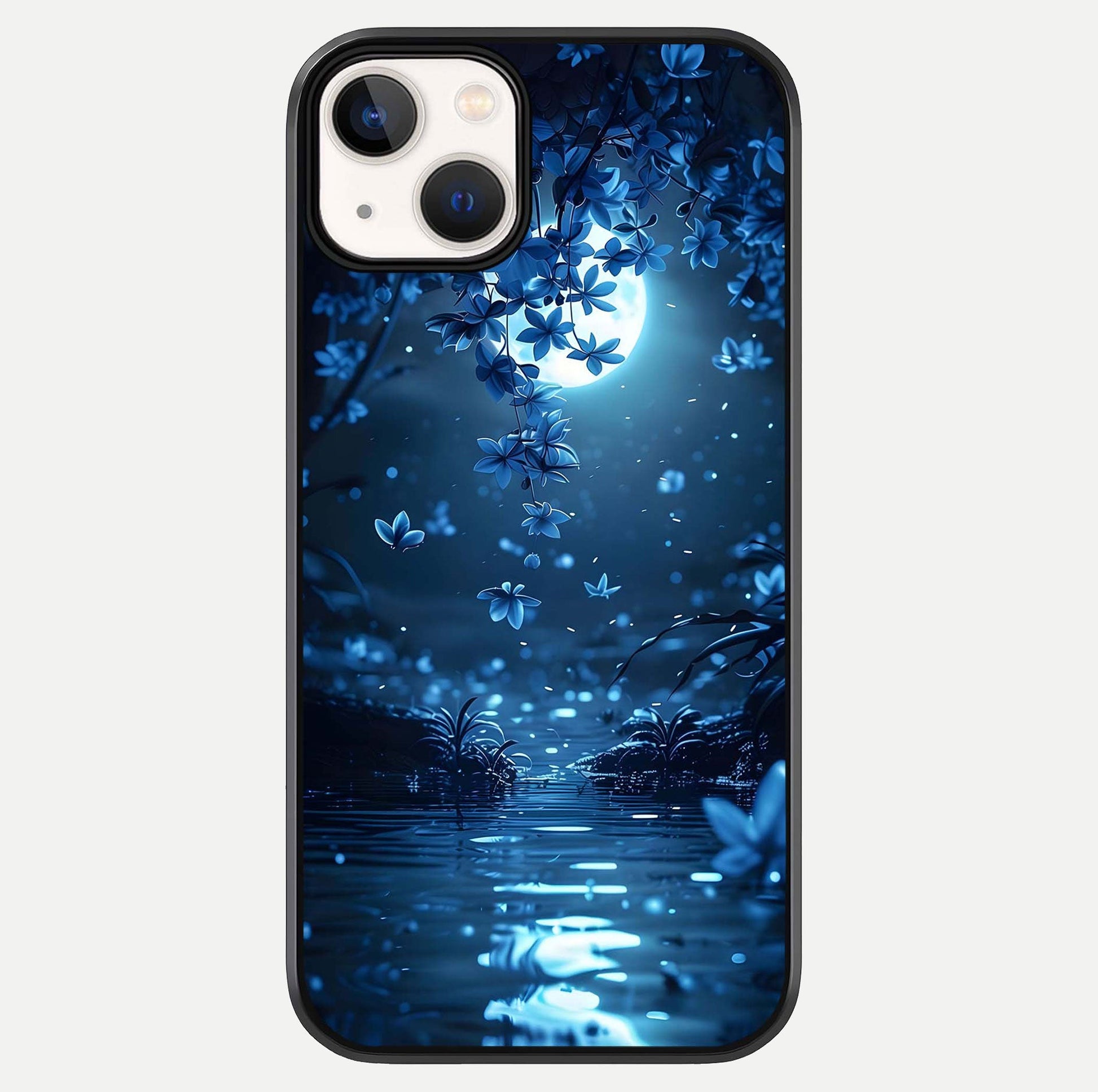 Moonlight Petal Dream Glass Case For iPhone 13 Mini by Custom World