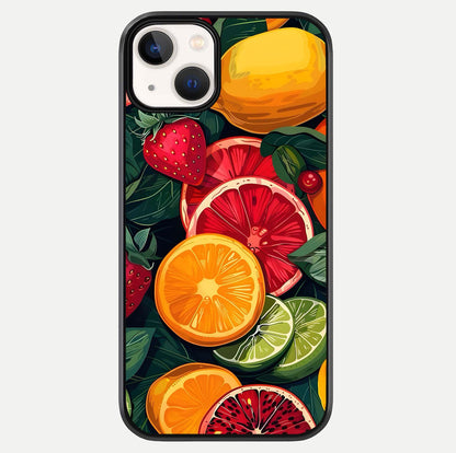Multiple Fruits Glass Case For iPhone 13 Mini by Custom World