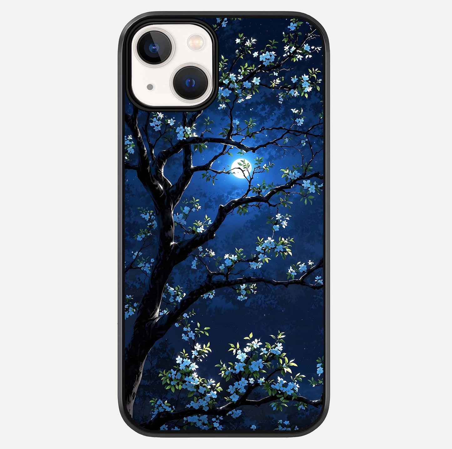 Mystic Floral Night Glass Case For iPhone 13 Mini by Custom World