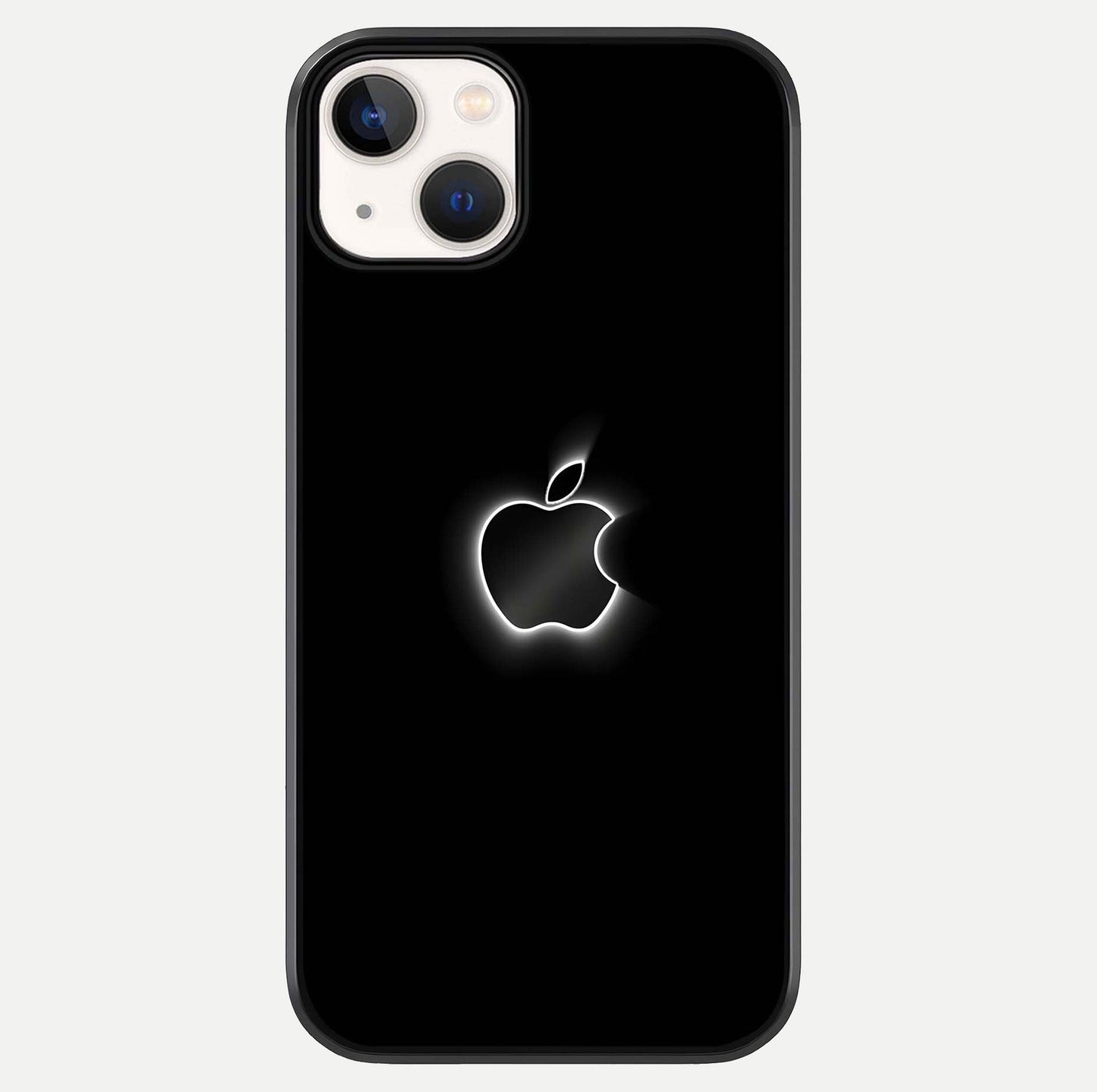 Neon Apple Glow Glass Case For iPhone 13 Mini by Custom World