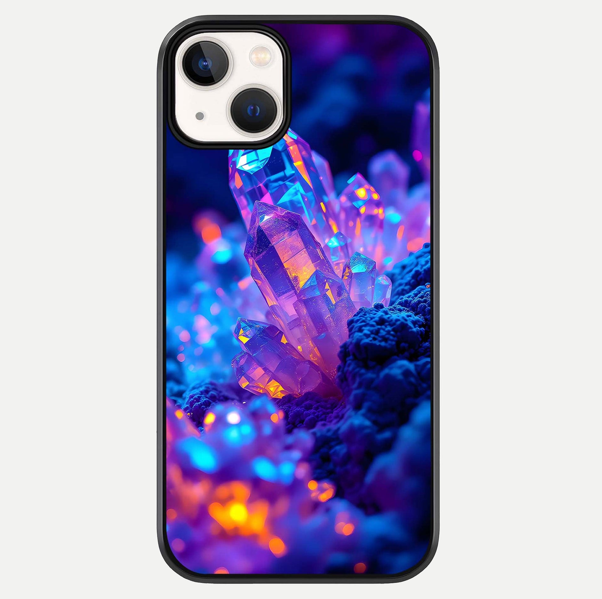Neon Aura Shards Glass Case For iPhone 13 Mini by Custom World