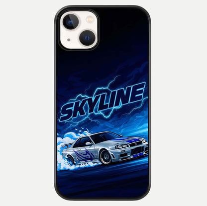 Neon Drift Beast Glass Case For iPhone 13 Mini by Custom World