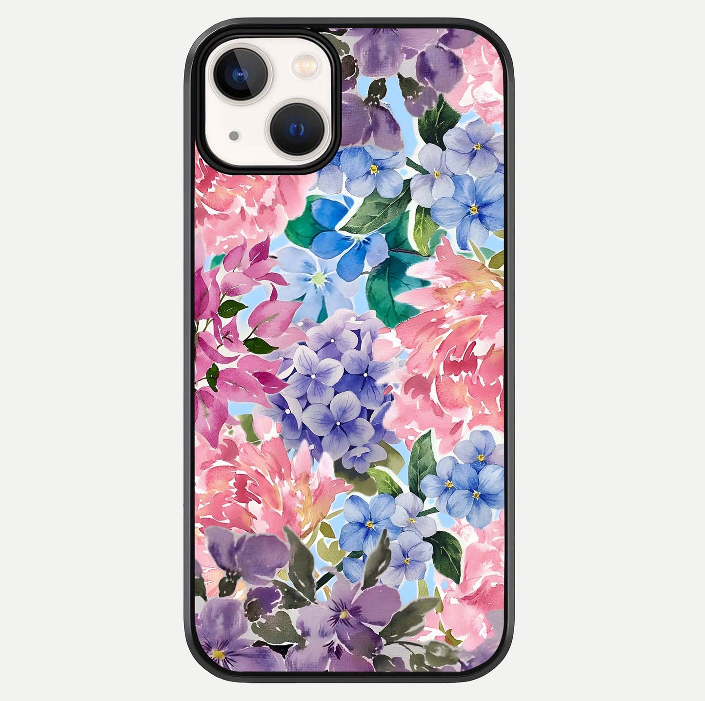 Pastel Floral Mix Glass Case For iPhone 13 Mini by Custom World