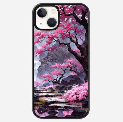 Pinkish Scenery Glass Case For iPhone 13 Mini by Custom World