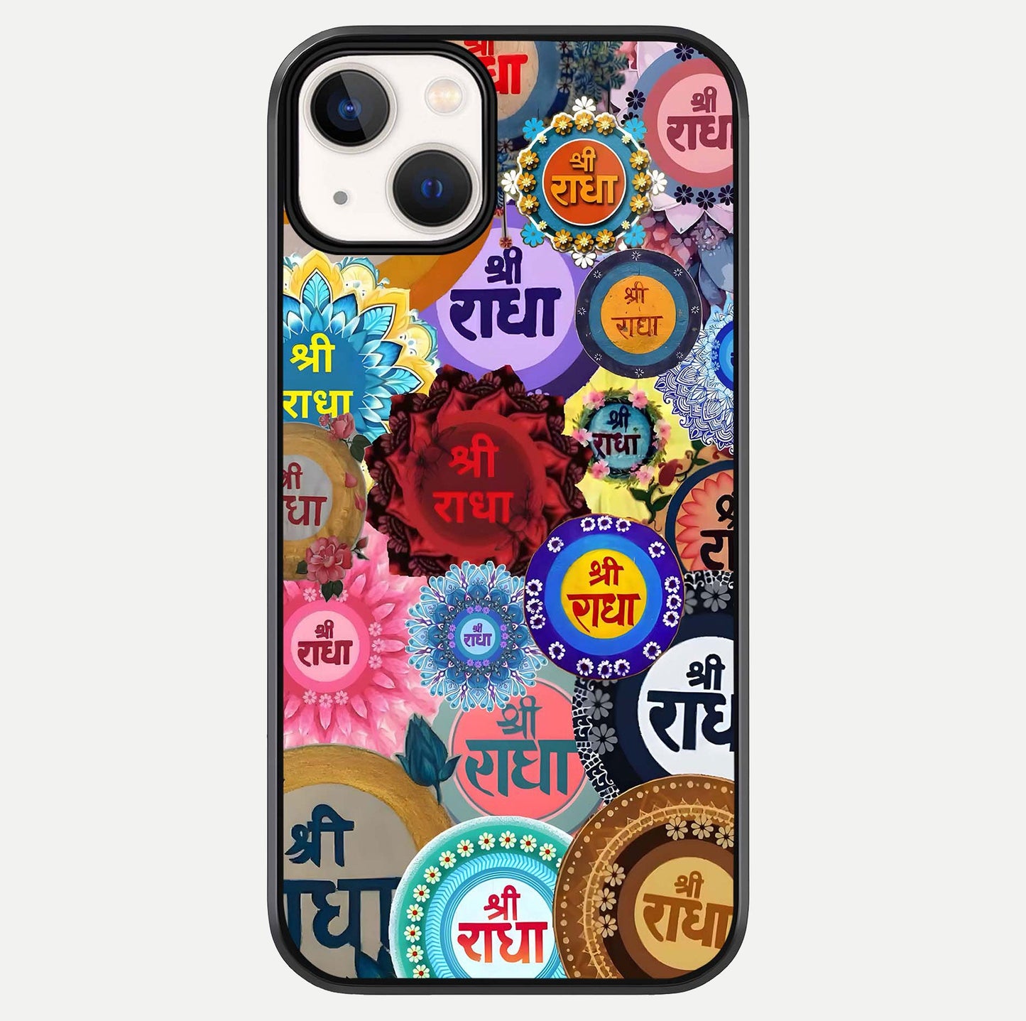 Radha Divine Bloom Glass Case For iPhone 13 Mini by Custom World