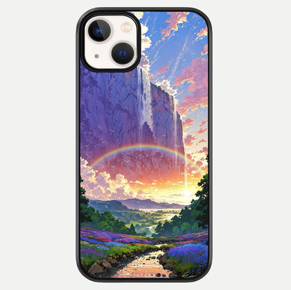 Rainbow Valley Dream Glass Case For iPhone 13 Mini by Custom World