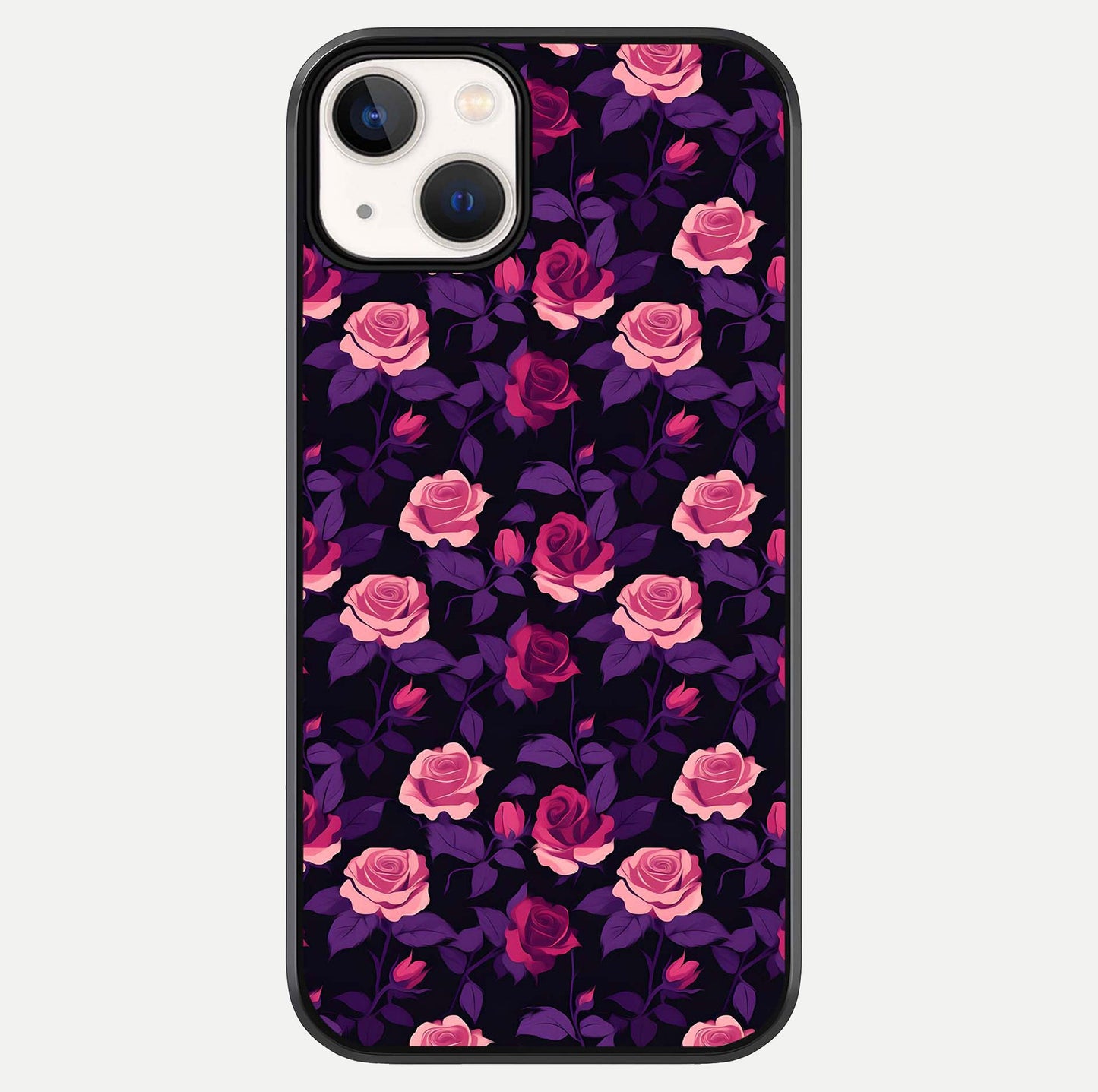 Rose Garden Twilight Glass Case For iPhone 13 Mini by Custom World