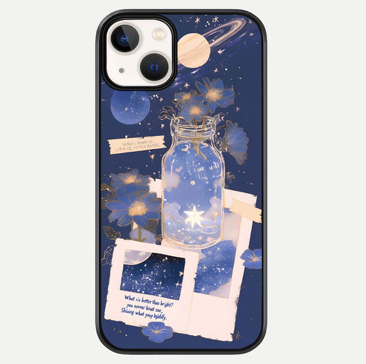 Starlit Cosmic Jar Glass Case For iPhone 13 Mini by Custom World