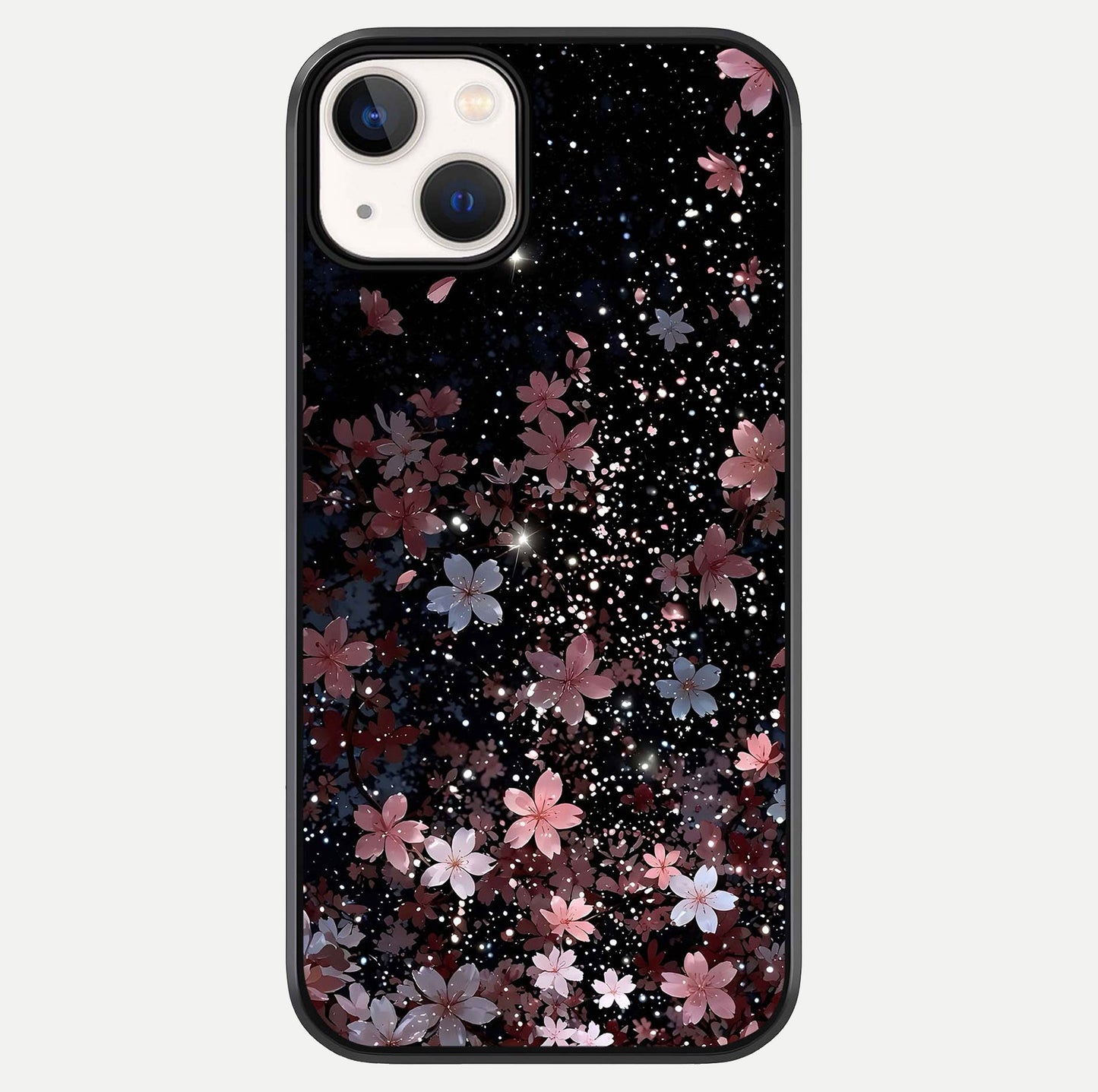 Starlit Flower Dreams Glass Case For iPhone 13 Mini by Custom World