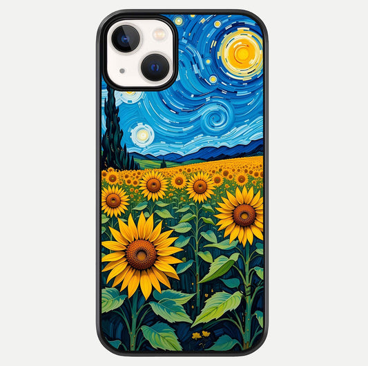 Starry Sunflower Dreams Glass Case For iPhone 13 Mini by Custom World