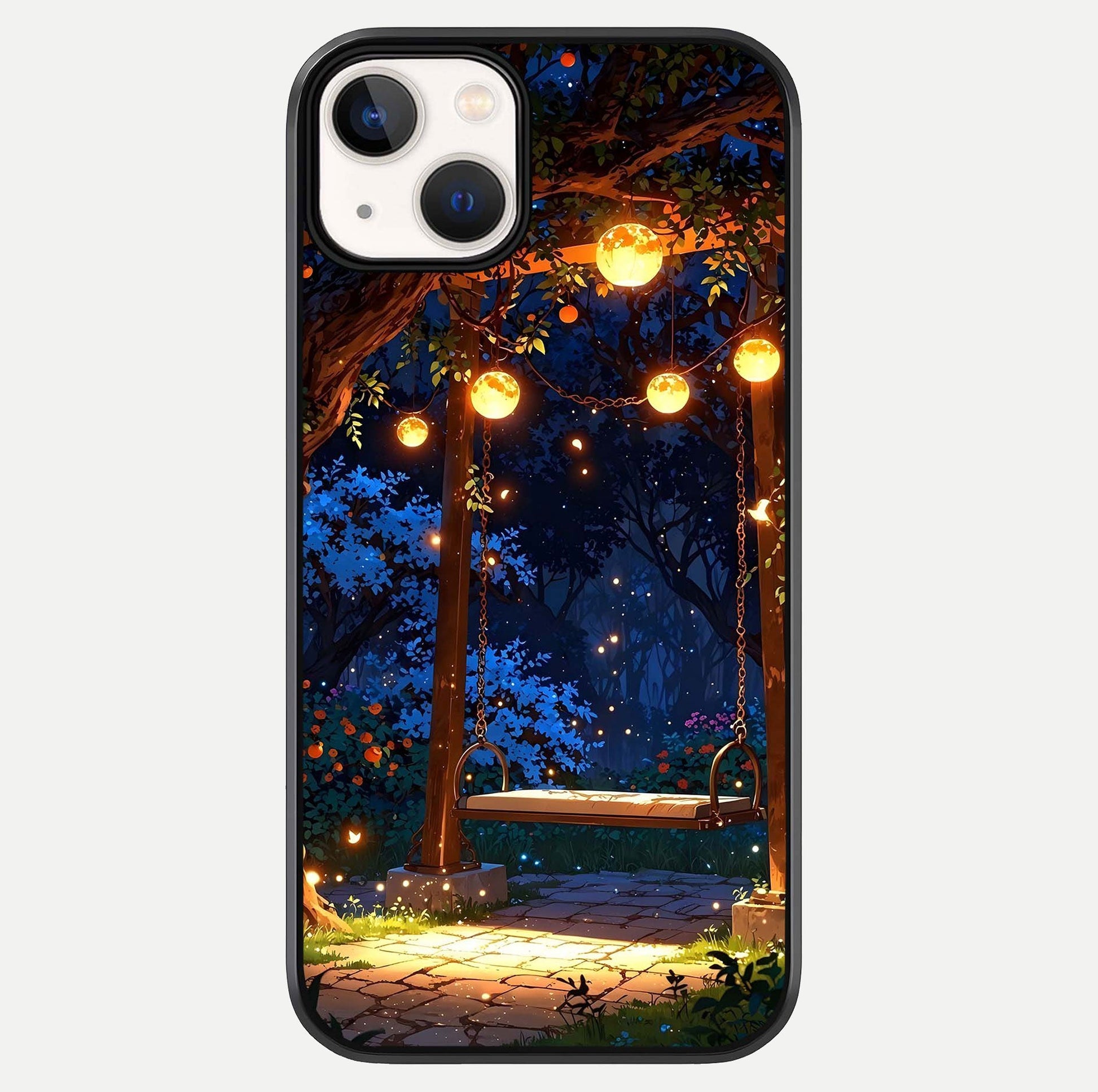 Twilight Garden Swing Glass Case For iPhone 13 Mini by Custom World