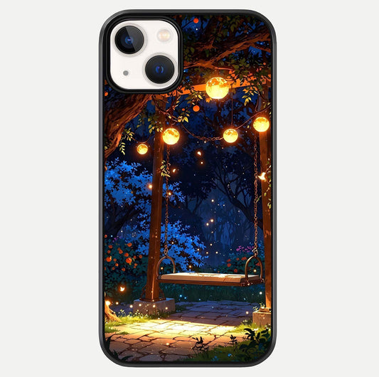 Twilight Garden Swing Glass Case For iPhone 13 Mini by Custom World