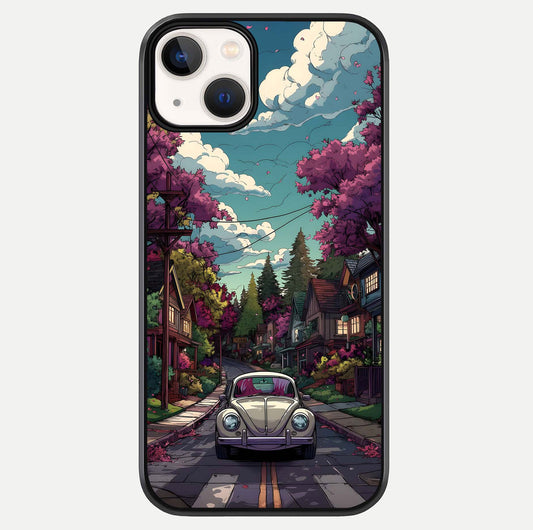 Vintage Street Drive Glass Case For iPhone 13 Mini by Custom World