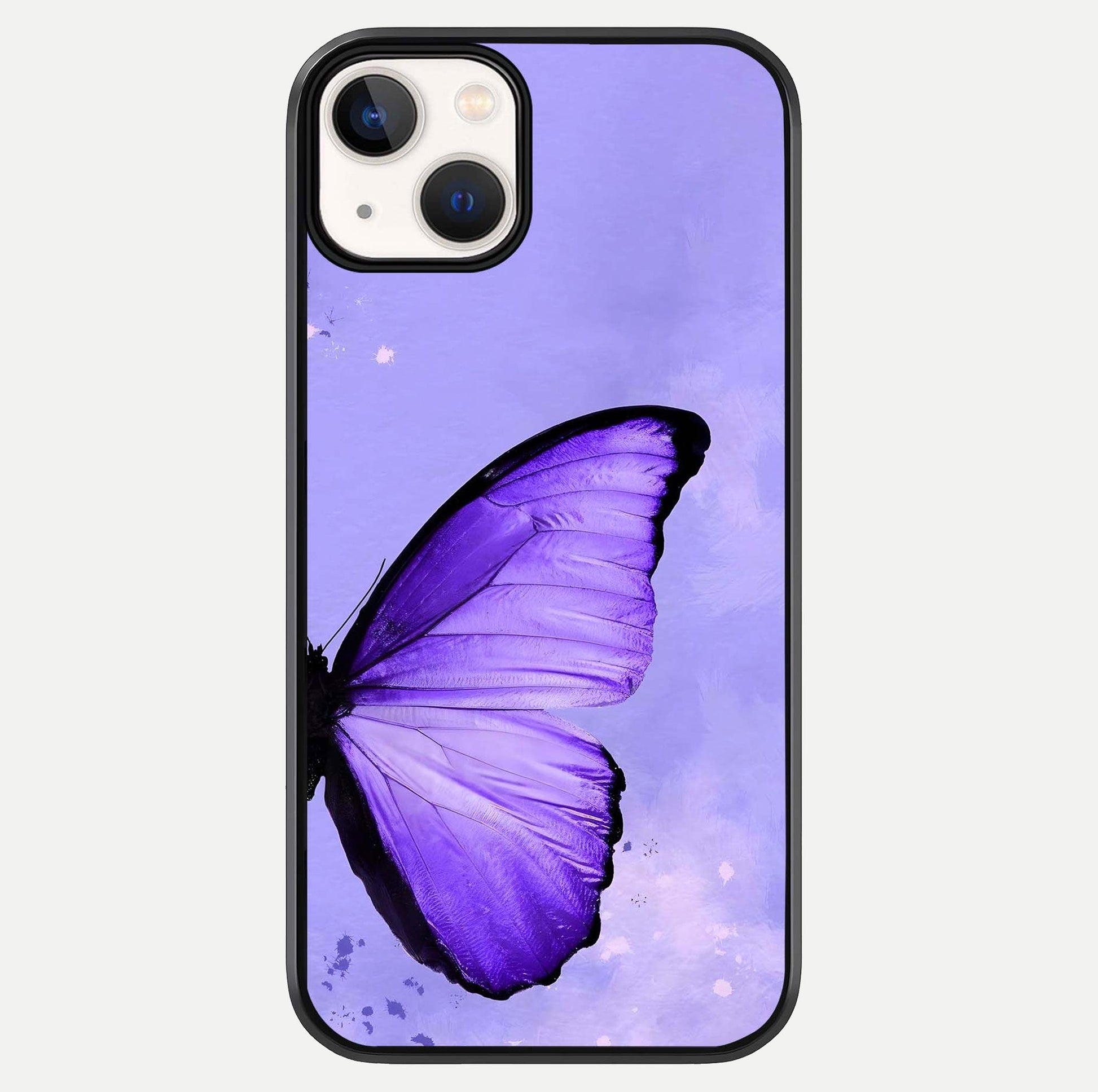 Violet Dream Wing Glass Case For iPhone 13 Mini by Custom World