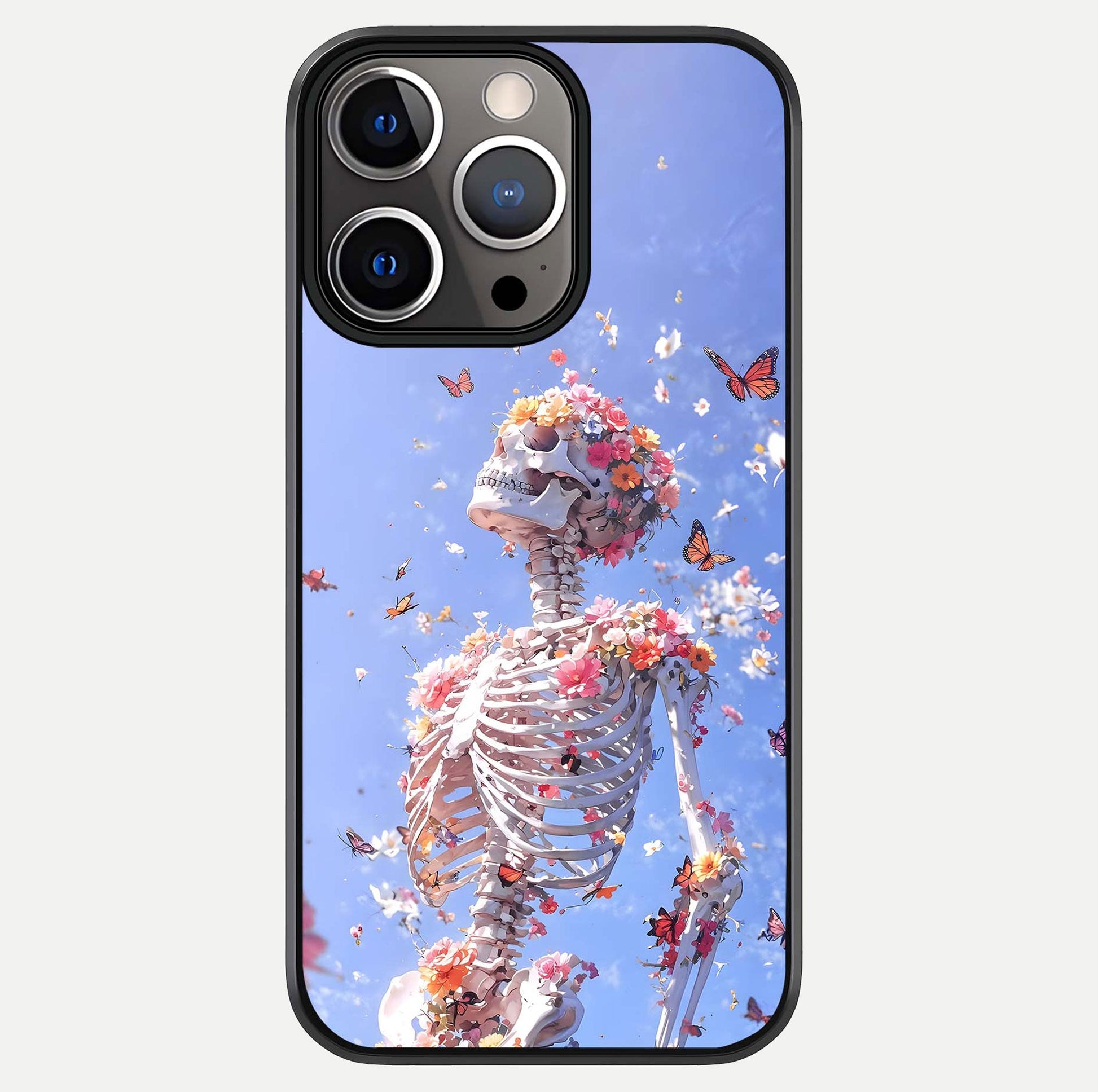 Bloom Beyond Bones Glass Case For iPhone 13 Pro by Custom World