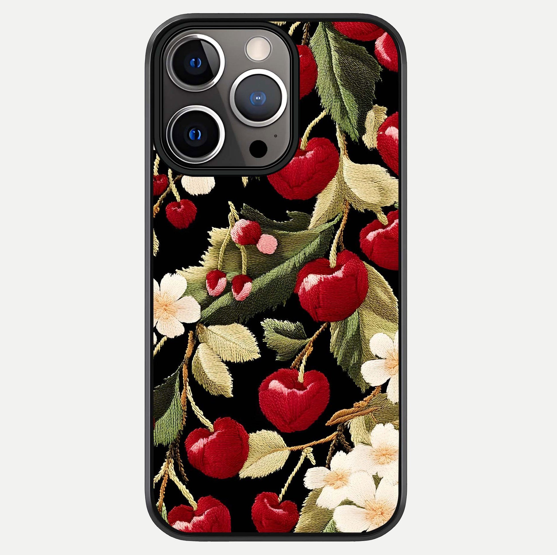 Bloom Thread Art Glass Case For iPhone 13 Pro by Custom World