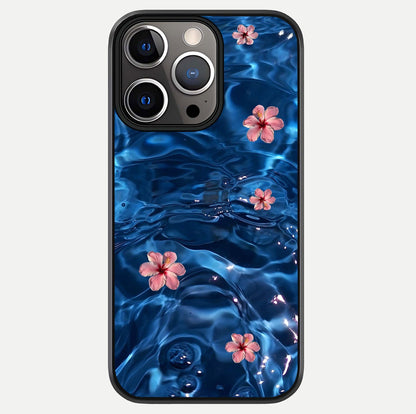 Blooming Water Drift Glass Case For iPhone 13 Pro by Custom World