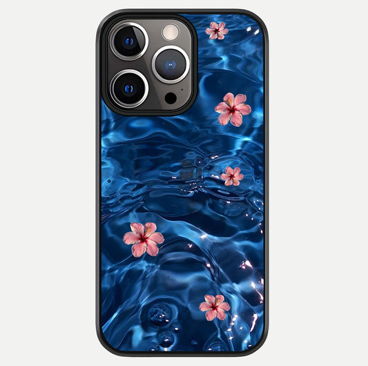 Blooming Water Drift Glass Case For iPhone 13 Pro by Custom World