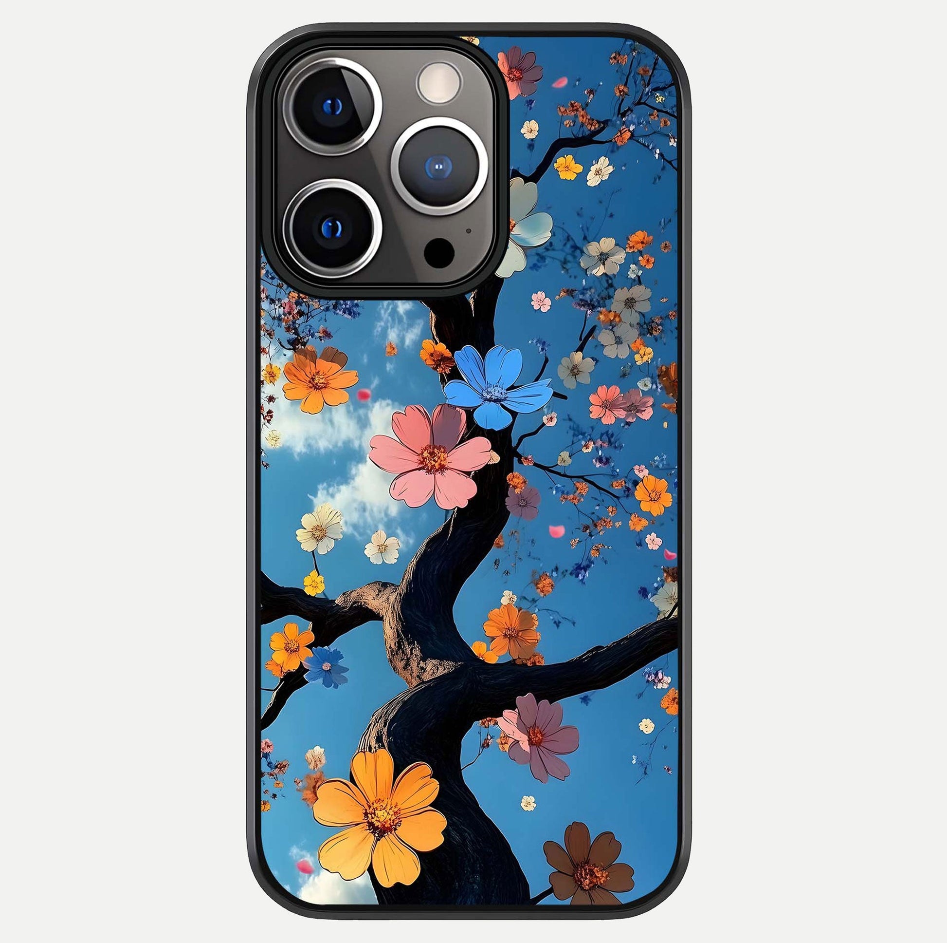 Blossom Dream Sky Glass Case For iPhone 13 Pro by Custom World