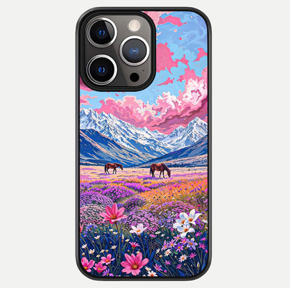 Blossom Valley Dream Glass Case For iPhone 13 Pro by Custom World