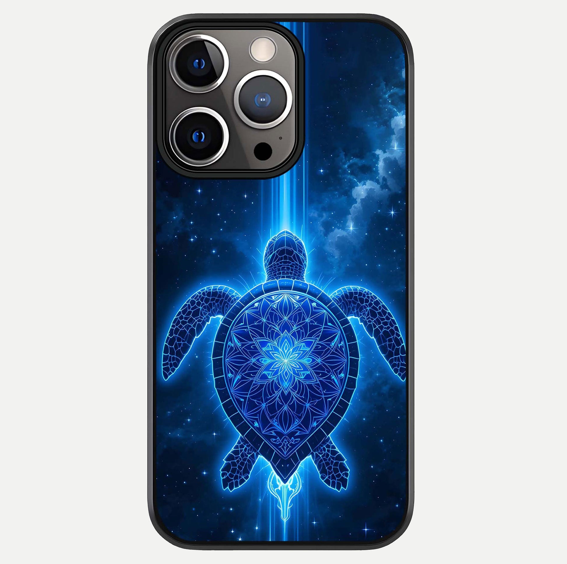Blue Galaxy Turtle Glass Case For iPhone 13 Pro by Custom World