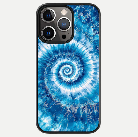 Blue Galaxy Wave Glass Case For iPhone 13 Pro by Custom World