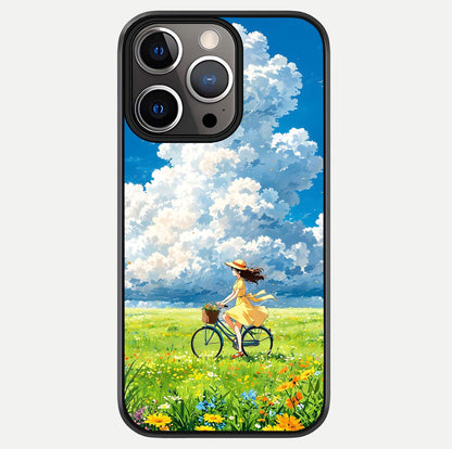 Breezy Meadow Ride Glass Case For iPhone 13 Pro by Custom World