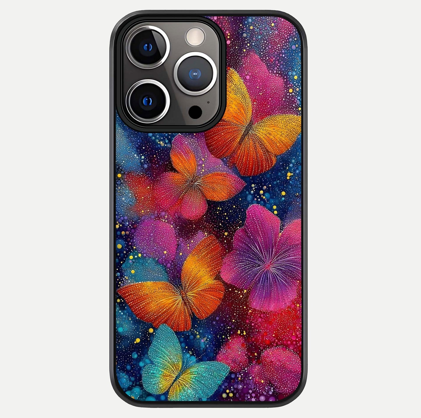 Butterfly Dream Mist Glass Case For iPhone 13 Pro by Custom World
