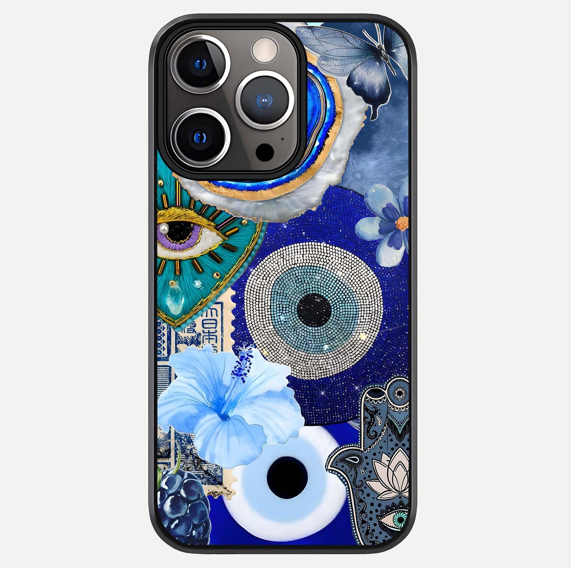 Celestial Celestial Blue Vision Glass Case For iPhone 13 Pro by Custom World