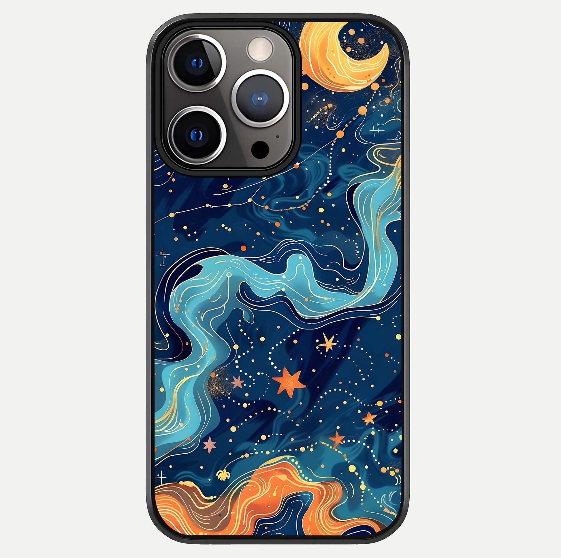 Celestial Dream Flow Glass Case For iPhone 13 Pro by Custom World