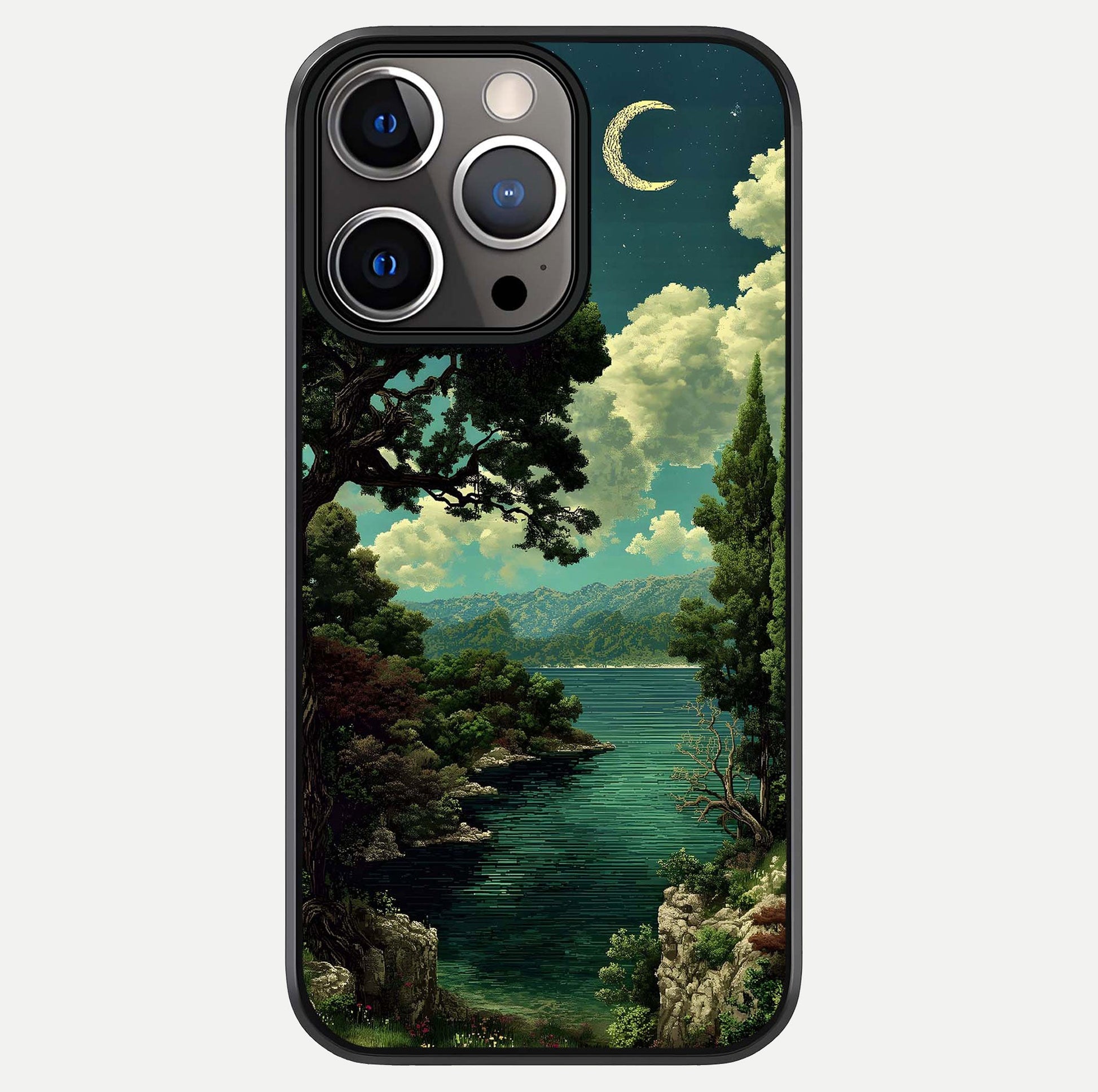 Celestial Lake Peace Glass Case For iPhone 13 Pro by Custom World
