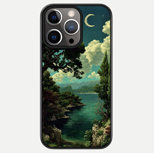 Celestial Lake Peace Glass Case For iPhone 13 Pro by Custom World