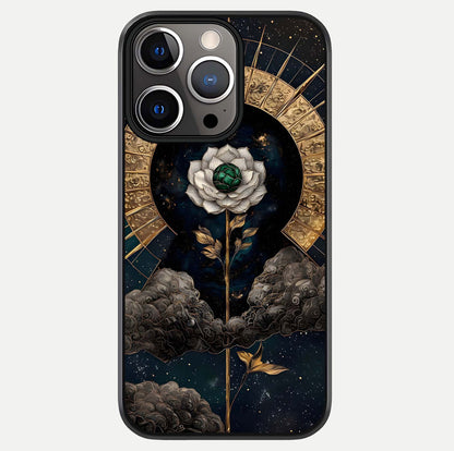 Celestial Lotus Morang Glass Case For iPhone 13 Pro by Custom World